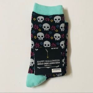 Halloween Skeleton Crew Socks (Ladies Size 9-11)